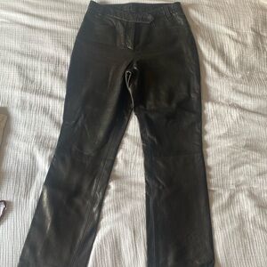 Leather bootcut pants. Size 8. Andrew Marc pants.